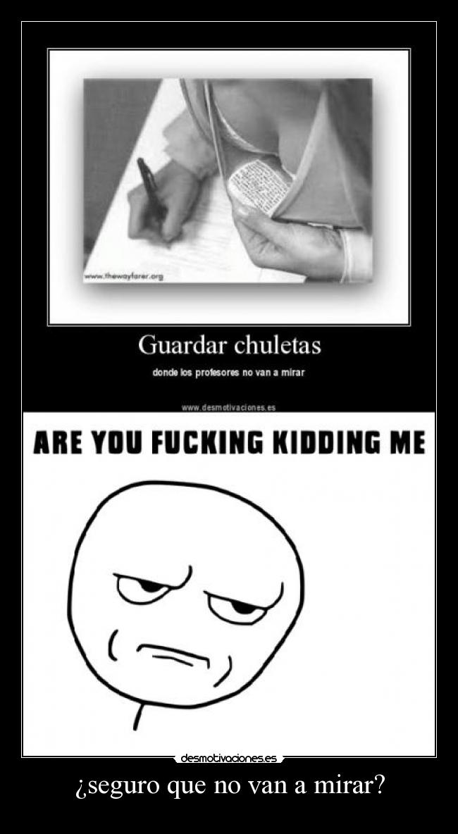 ¿seguro que no van a mirar? - 