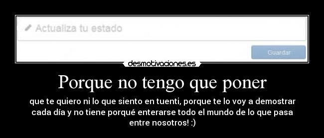 Porque no tengo que poner - 