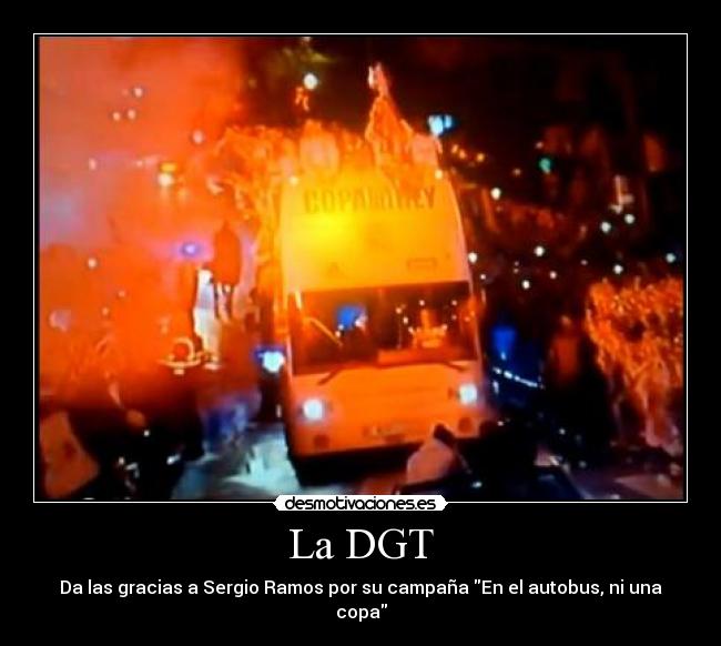 La DGT - Da las gracias a Sergio Ramos por su campaña En el autobus, ni una copa