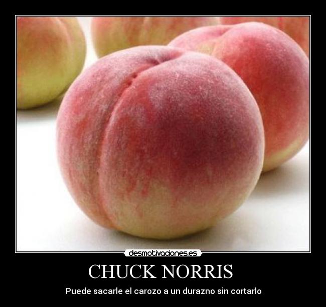 CHUCK NORRIS  - Puede sacarle el carozo a un durazno sin cortarlo