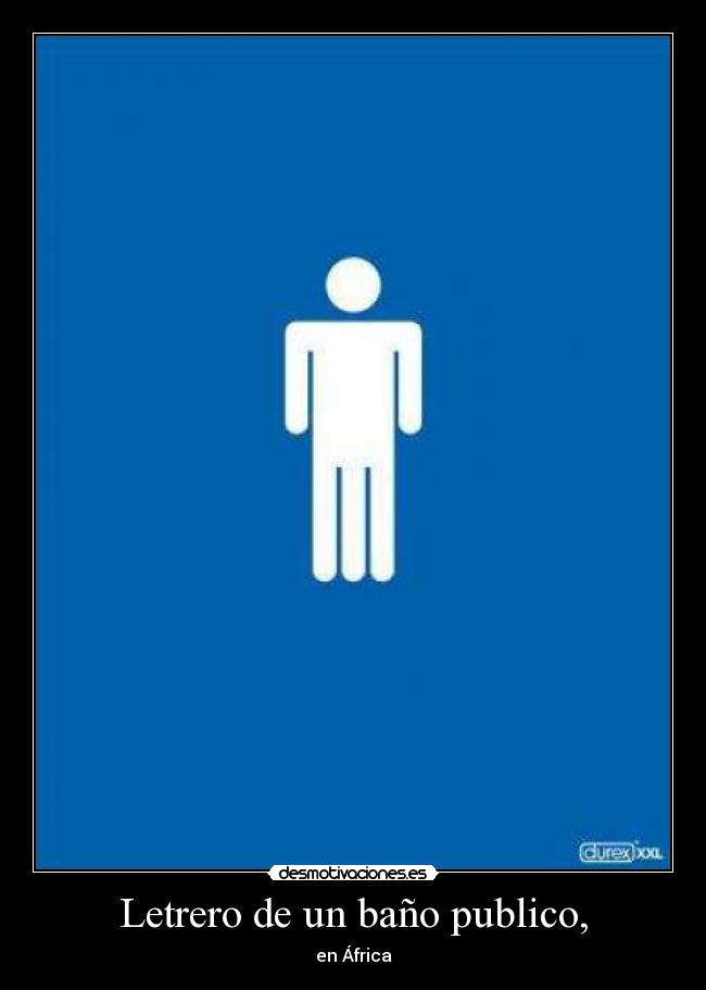 Letrero de un baño publico, - 