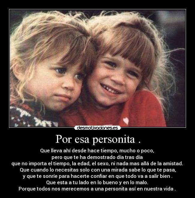 Por esa personita . - 