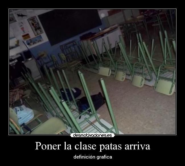 Poner la clase patas arriva - definición grafica