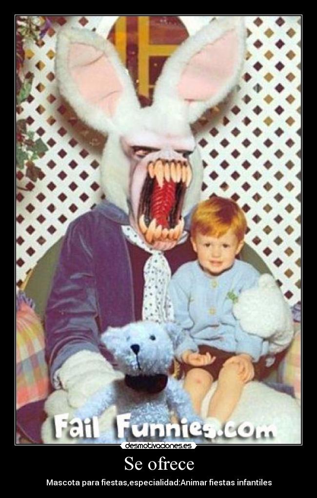 Se ofrece - Mascota para fiestas,especialidad:Animar fiestas infantiles