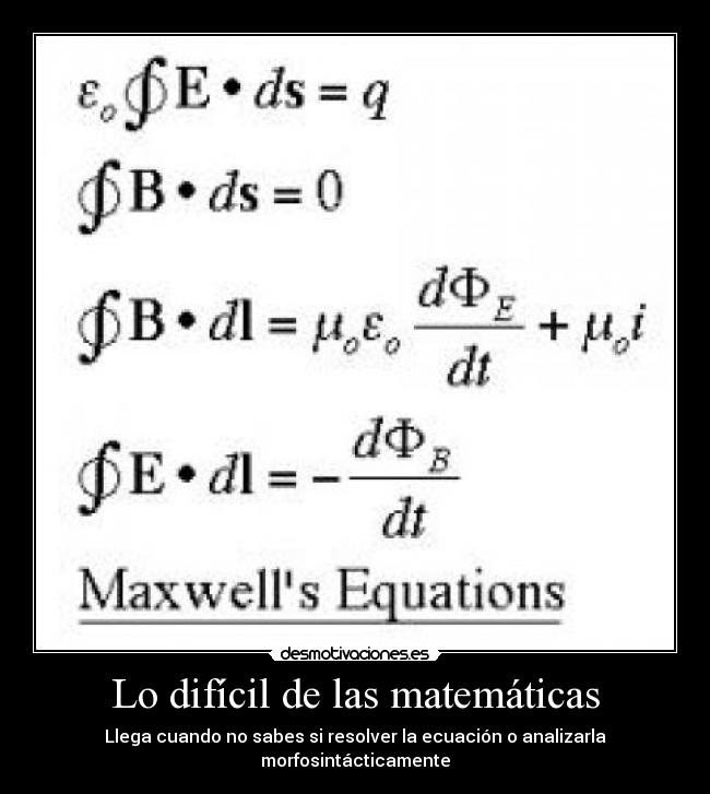 Lo difícil de las matemáticas -
