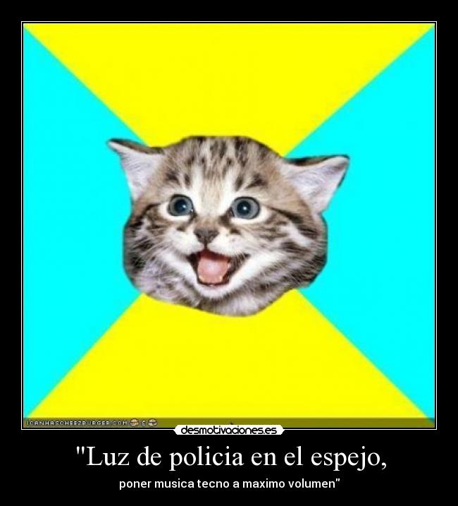 Luz de policia en el espejo, - 