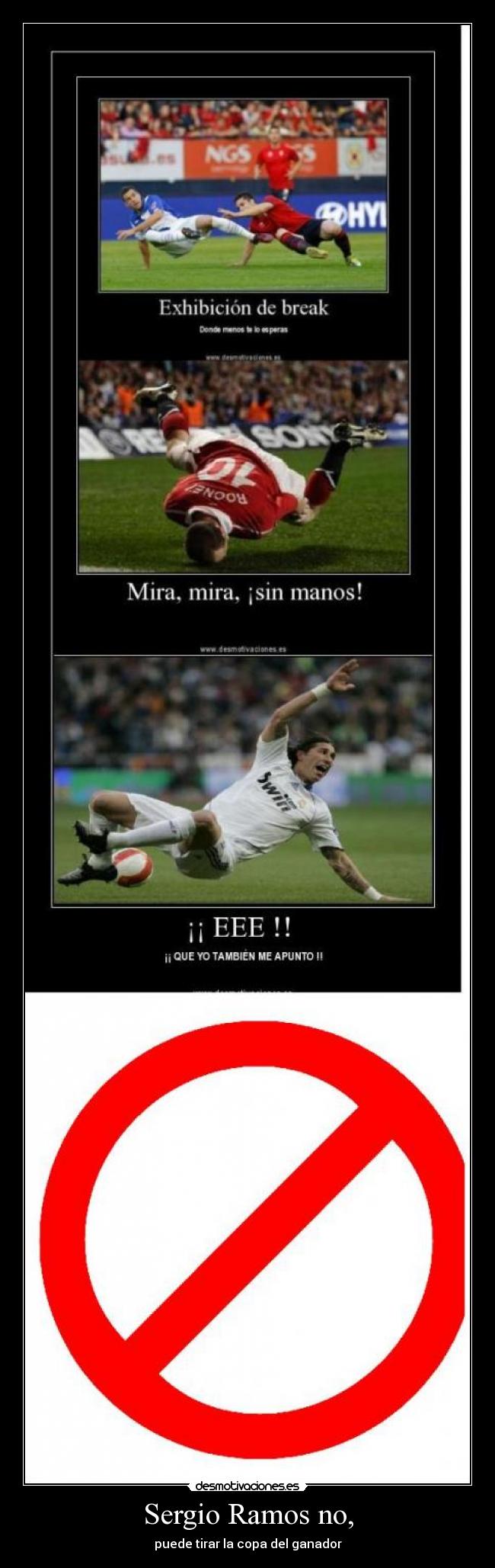 Sergio Ramos no, - puede tirar la copa del ganador