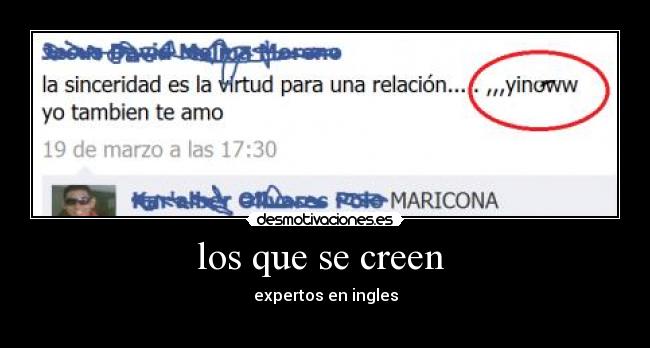 los que se creen - expertos en ingles