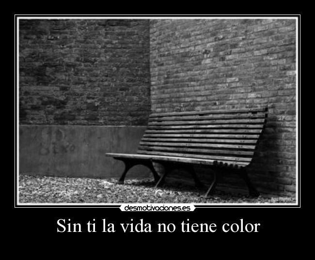 Sin ti la vida no tiene color -