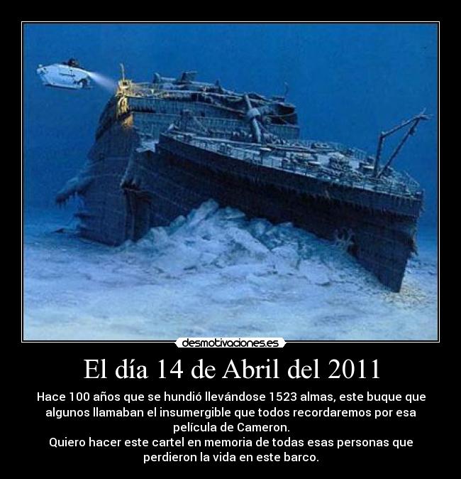 El día 14 de Abril del 2011 -