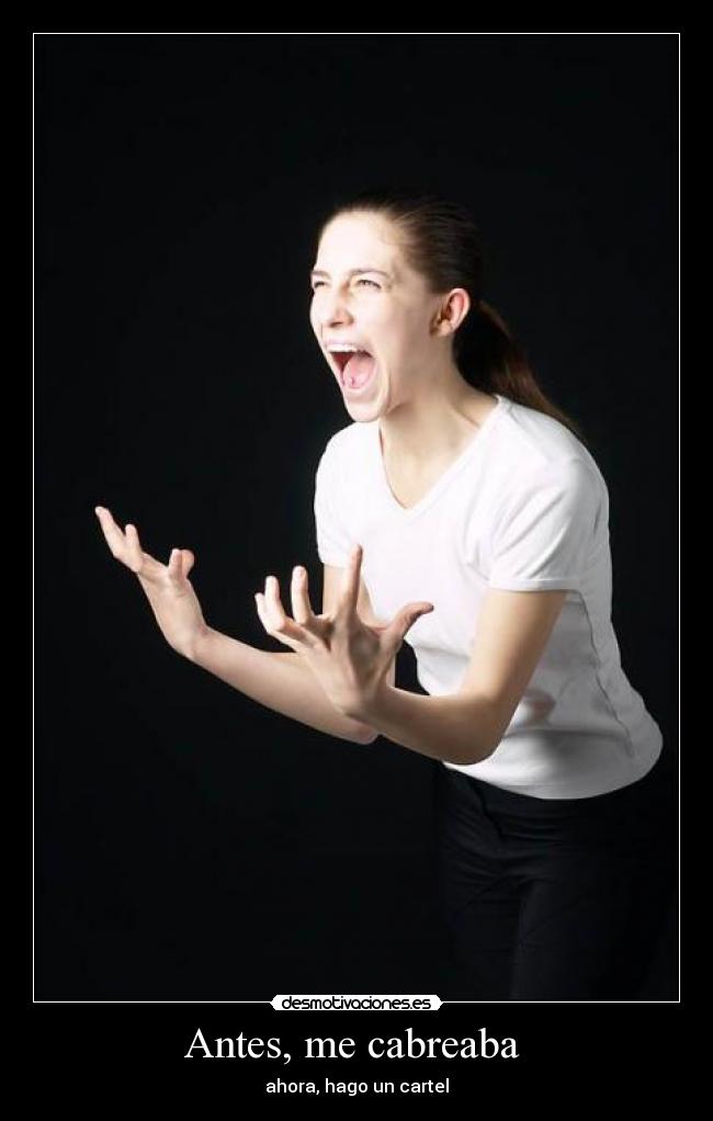 Antes, me cabreaba - ahora, hago un cartel