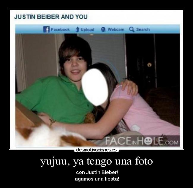yujuu, ya tengo una foto - con Justin Bieber!
agamos una fiesta!