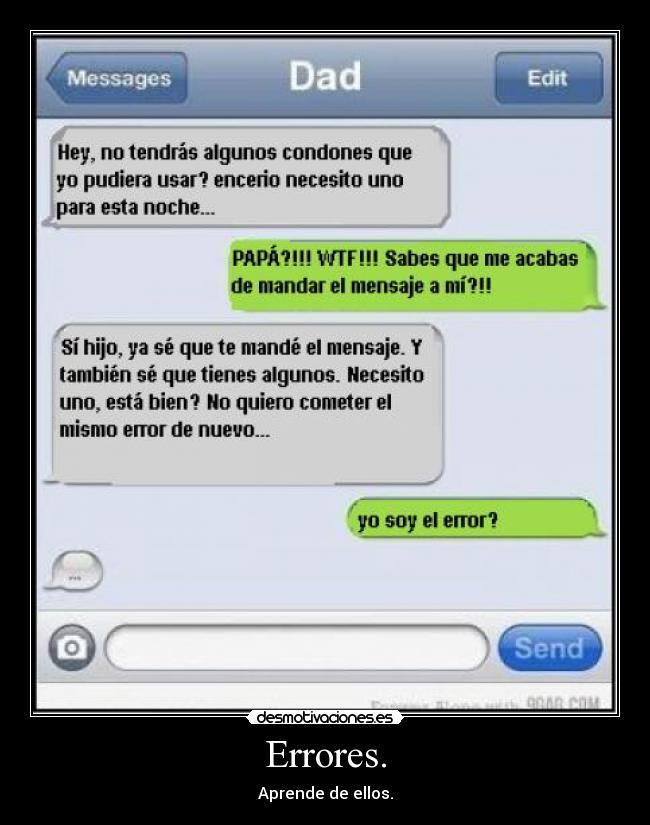 Errores. - Aprende de ellos.