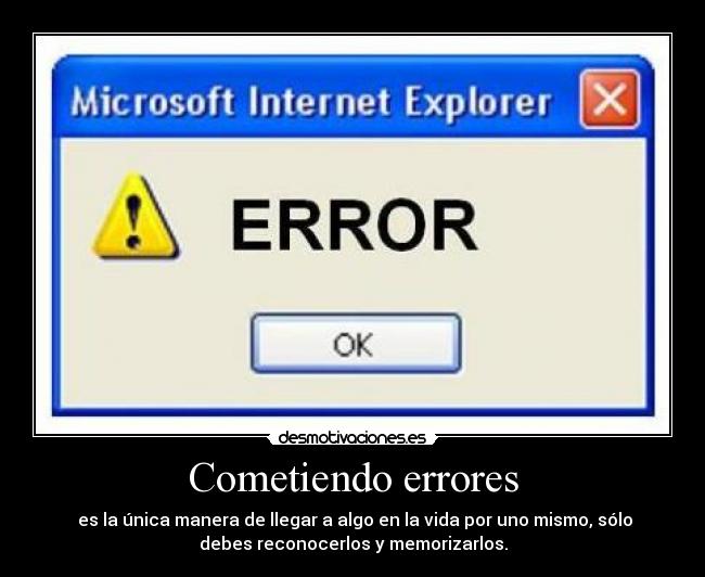 Cometiendo errores -