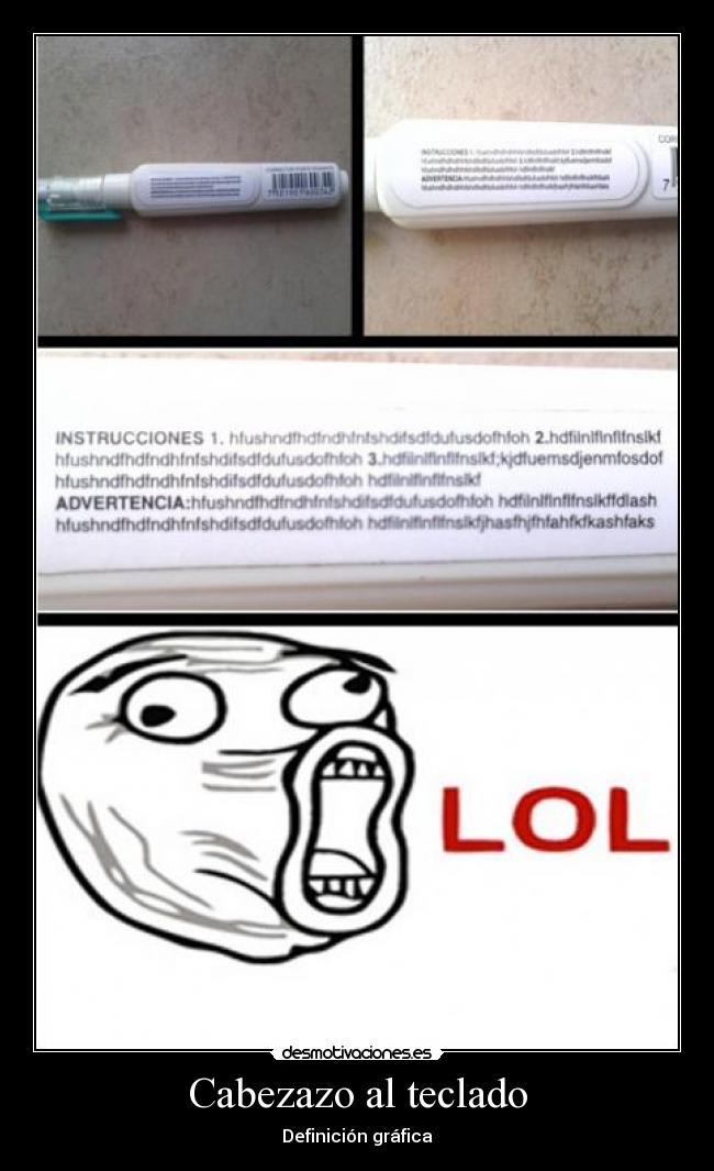 Cabezazo al teclado -