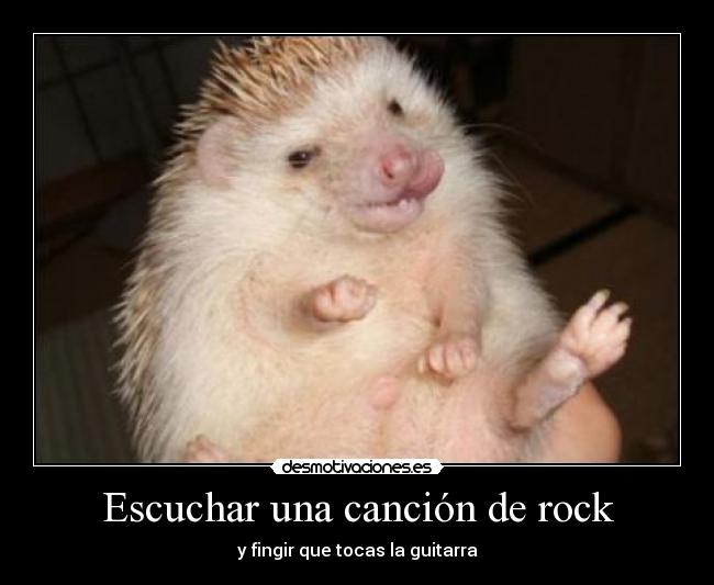 Escuchar una canción de rock - y fingir que tocas la guitarra
