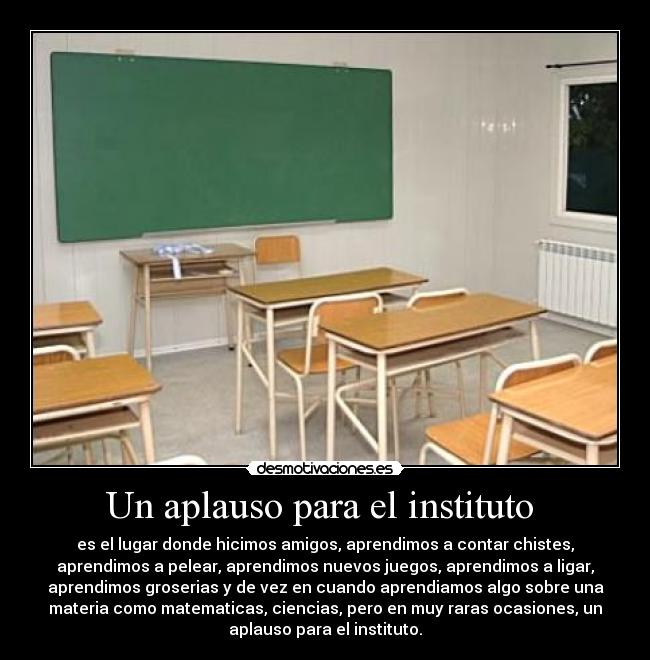 Un aplauso para el instituto -