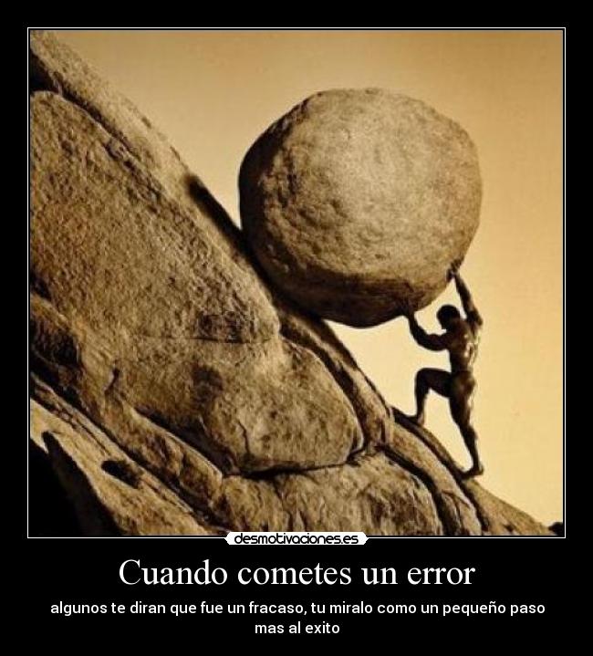 Cuando cometes un error -