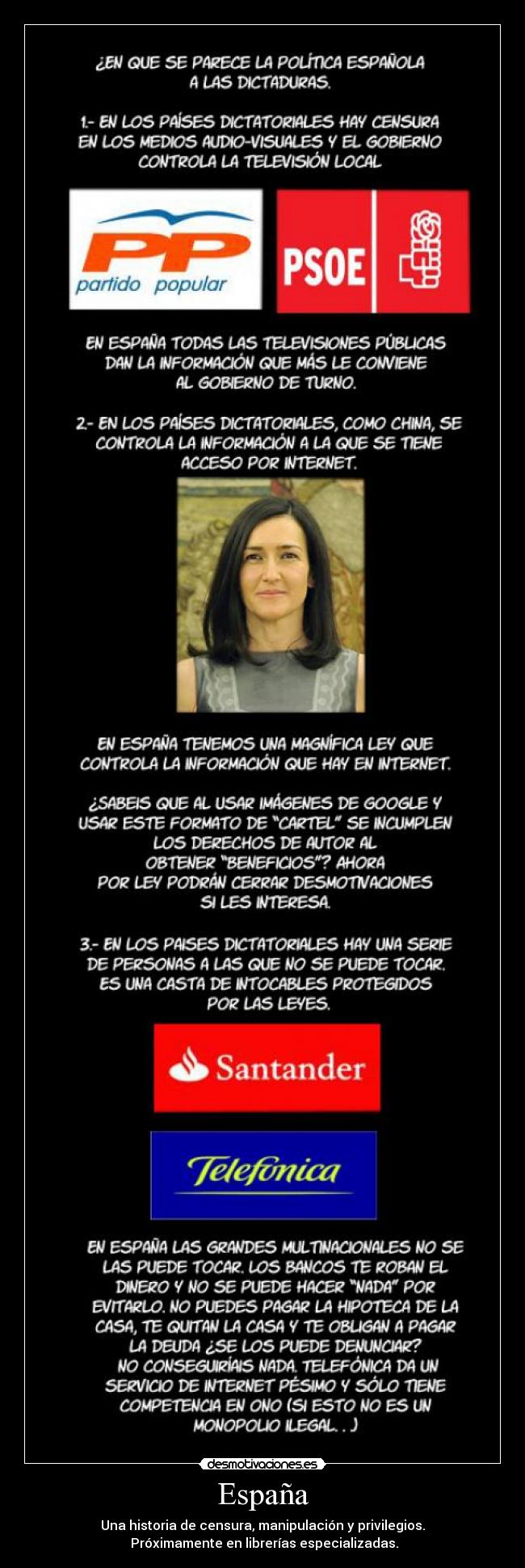 carteles espana gobierno censura ley sinde desmotivaciones