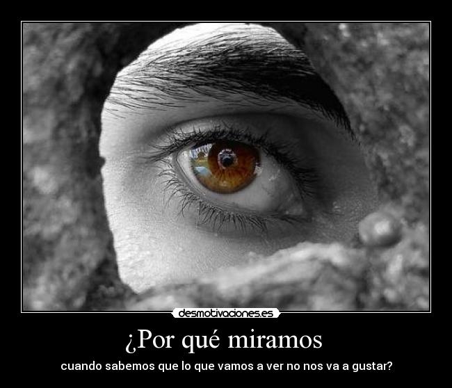 ¿Por qué miramos - cuando sabemos que lo que vamos a ver no nos va a gustar?