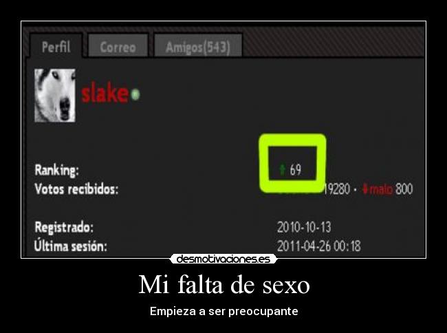 Mi falta de sexo - 