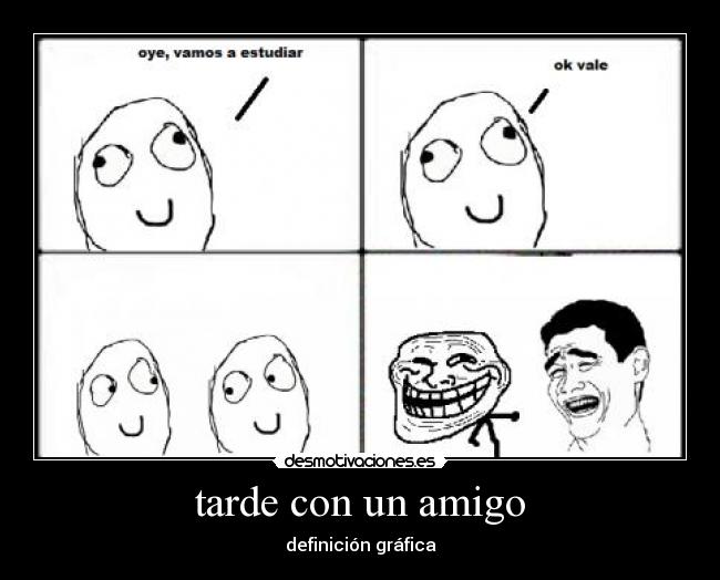 tarde con un amigo - definición gráfica
