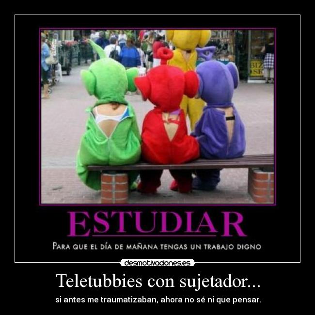 carteles teletubies desmotivaciones