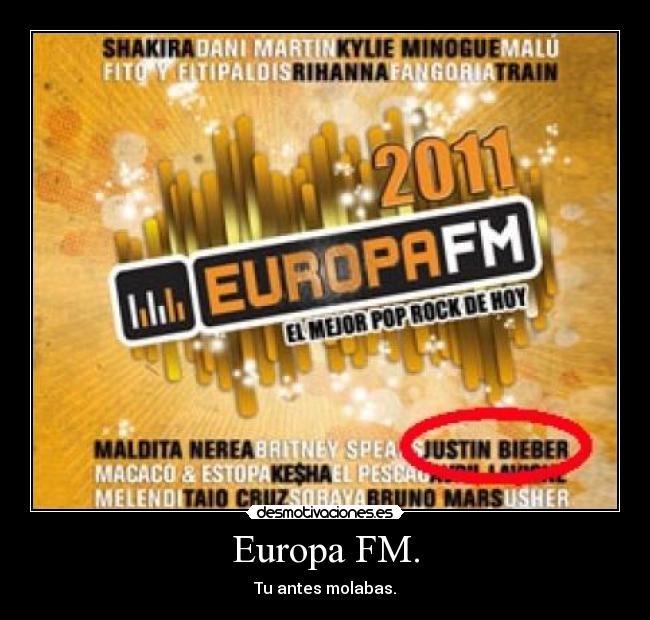 Europa FM. - Tu antes molabas.