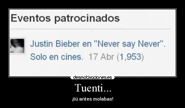Tuenti... - ¡tú antes molabas!