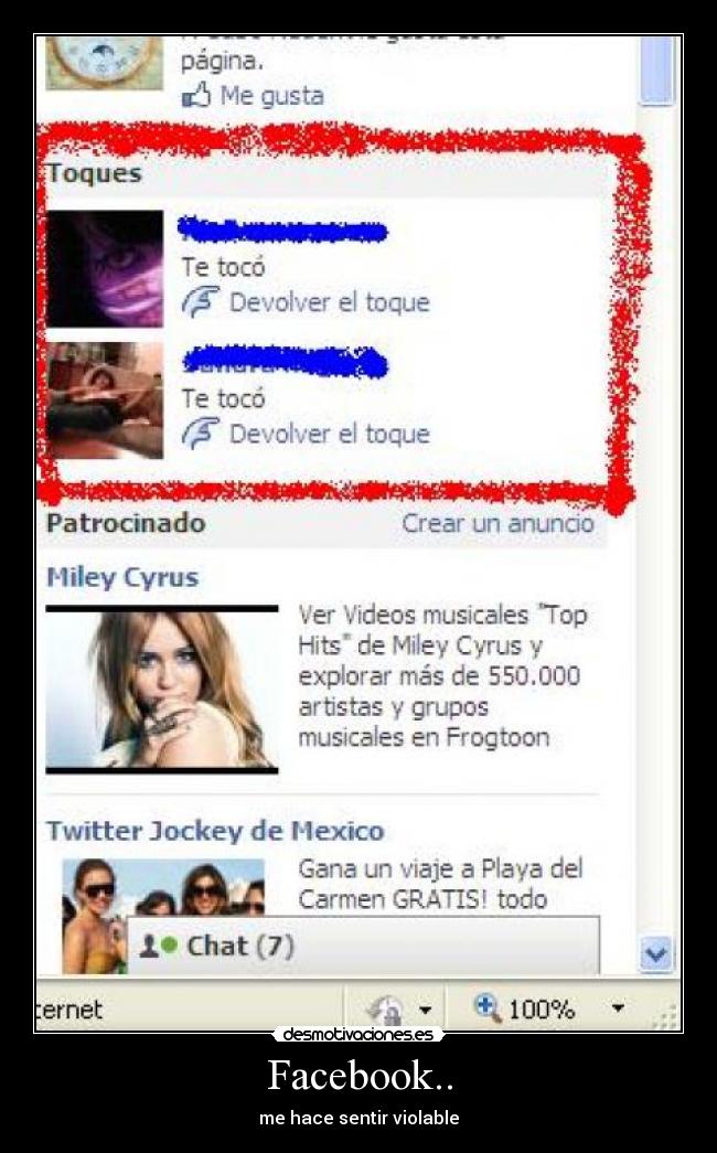 Facebook.. - me hace sentir violable