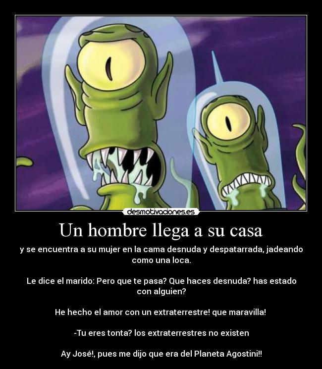 Un hombre llega a su casa -