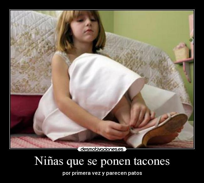 Niñas que se ponen tacones - 