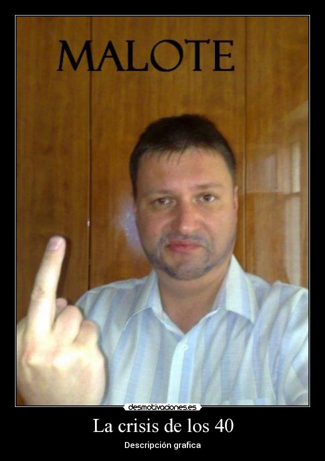 La crisis de los 40 - Descripción grafica