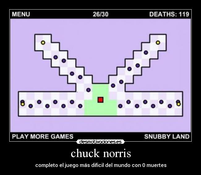 chuck norris - completo el juego más dificil del mundo con 0 muertes