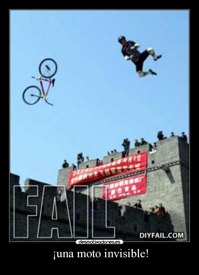 ¡una moto invisible! - 