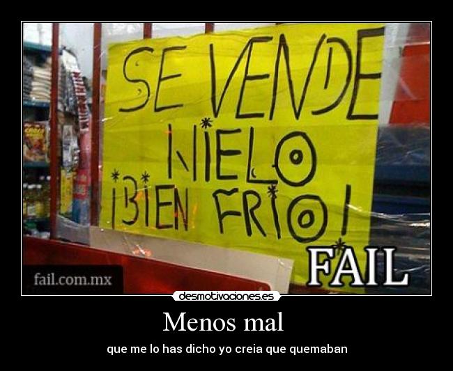 Menos mal -