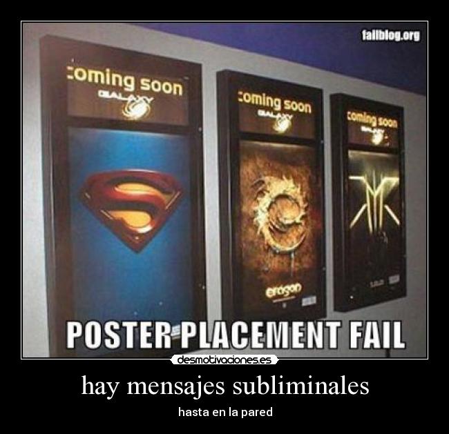 hay mensajes subliminales - hasta en la pared