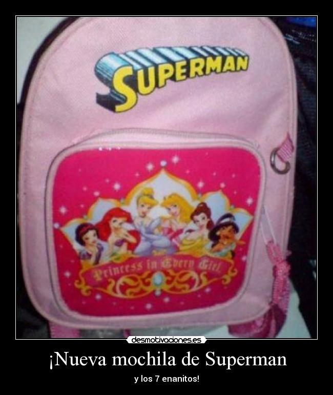 ¡Nueva mochila de Superman - y los 7 enanitos!