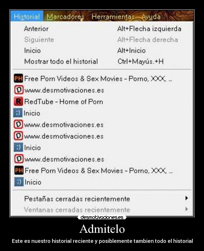 Admitelo - Este es nuestro historial reciente y posiblemente tambien todo el historial