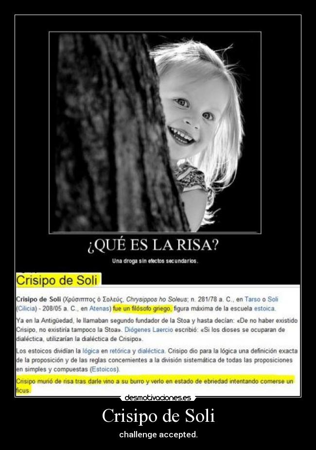 Crisipo de Soli - challenge accepted.