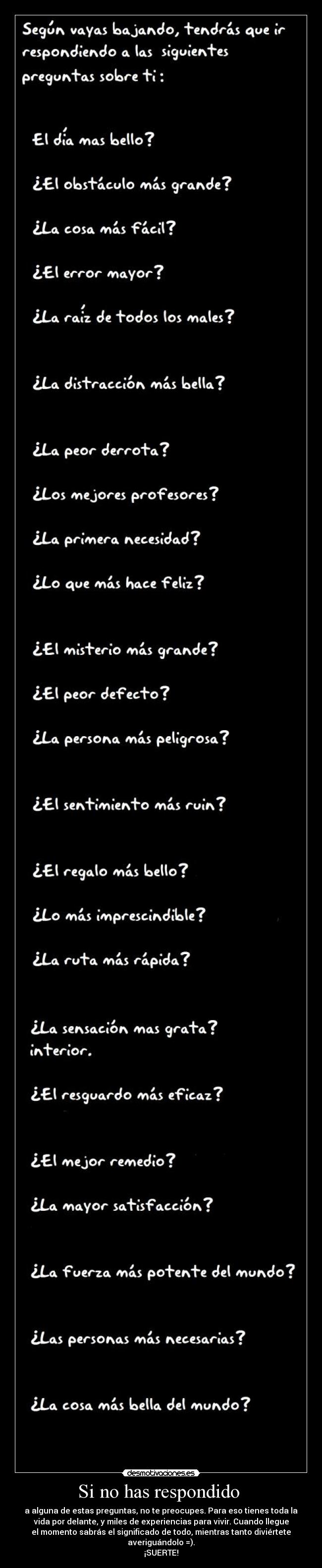 Si no has respondido -