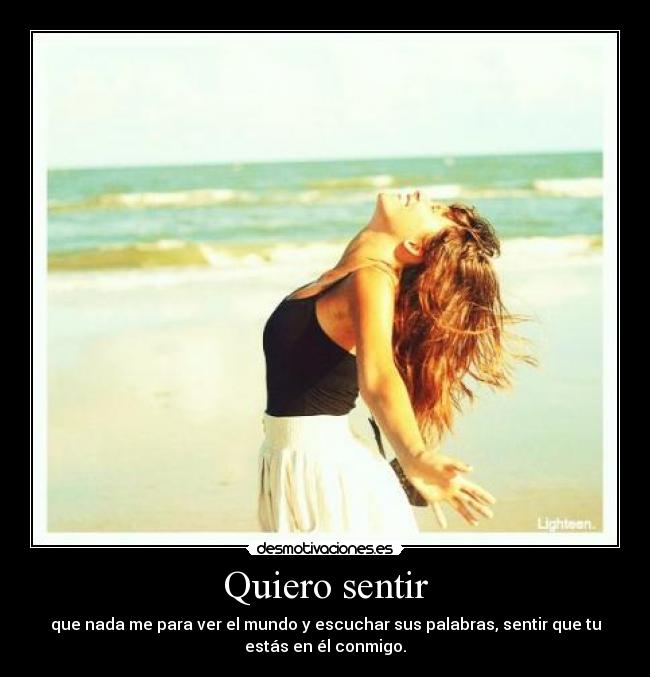 Quiero sentir -