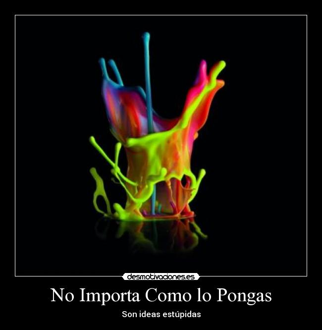 No Importa Como lo Pongas - Son ideas estúpidas