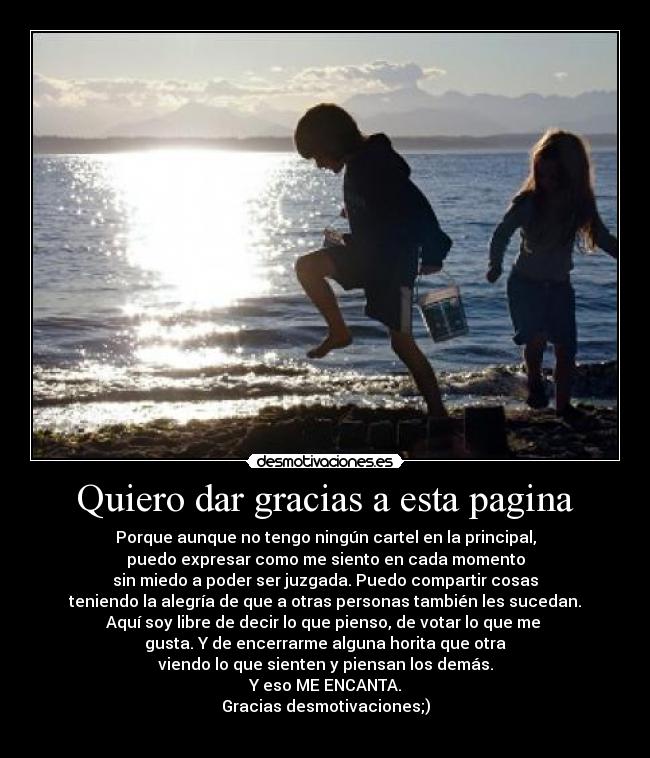 Quiero dar gracias a esta pagina -