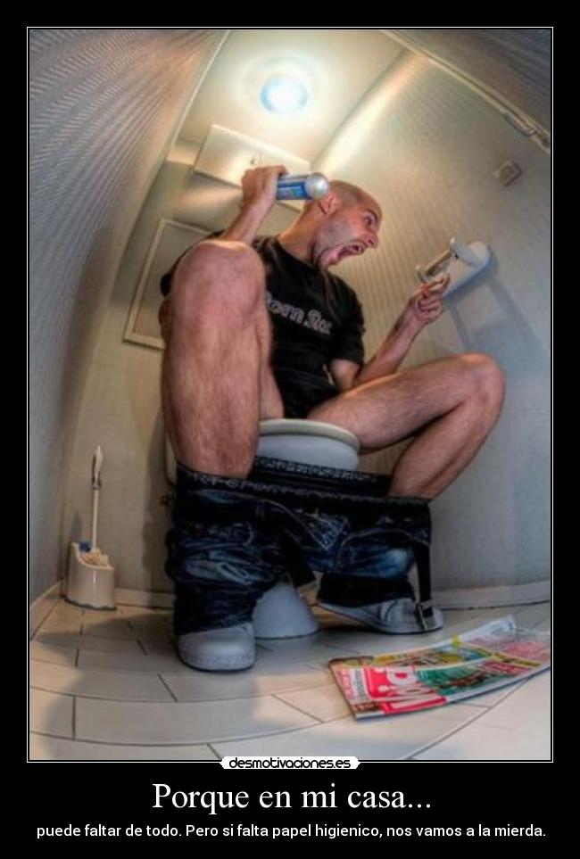 carteles casa papel higienico desmotivaciones