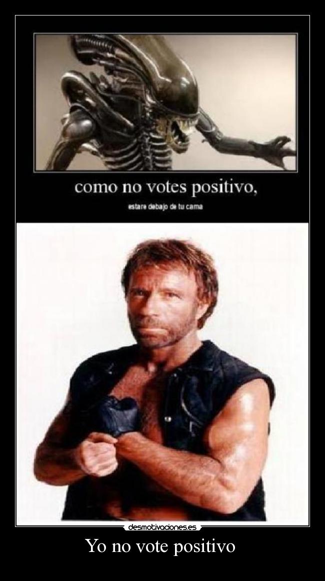 Yo no vote positivo -