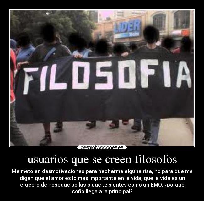 usuarios que se creen filosofos - 