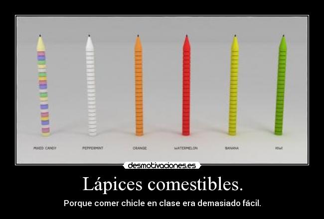 Lápices comestibles. - 