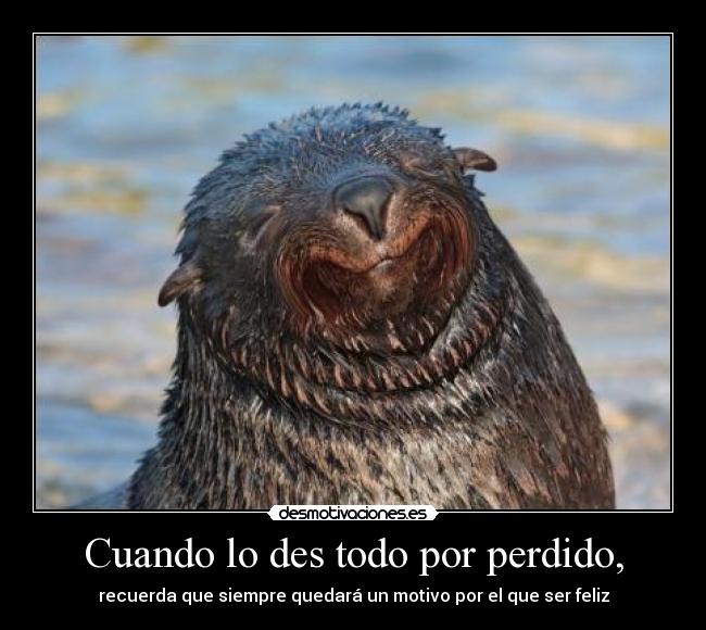 Cuando lo des todo por perdido, -