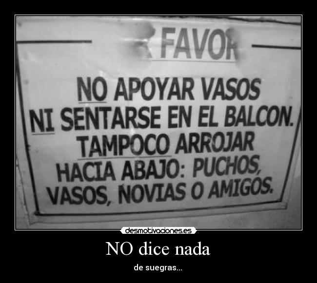 NO dice nada - 